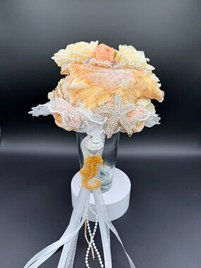 Handmade Conch Shell Mermaid Bridal Bouquet